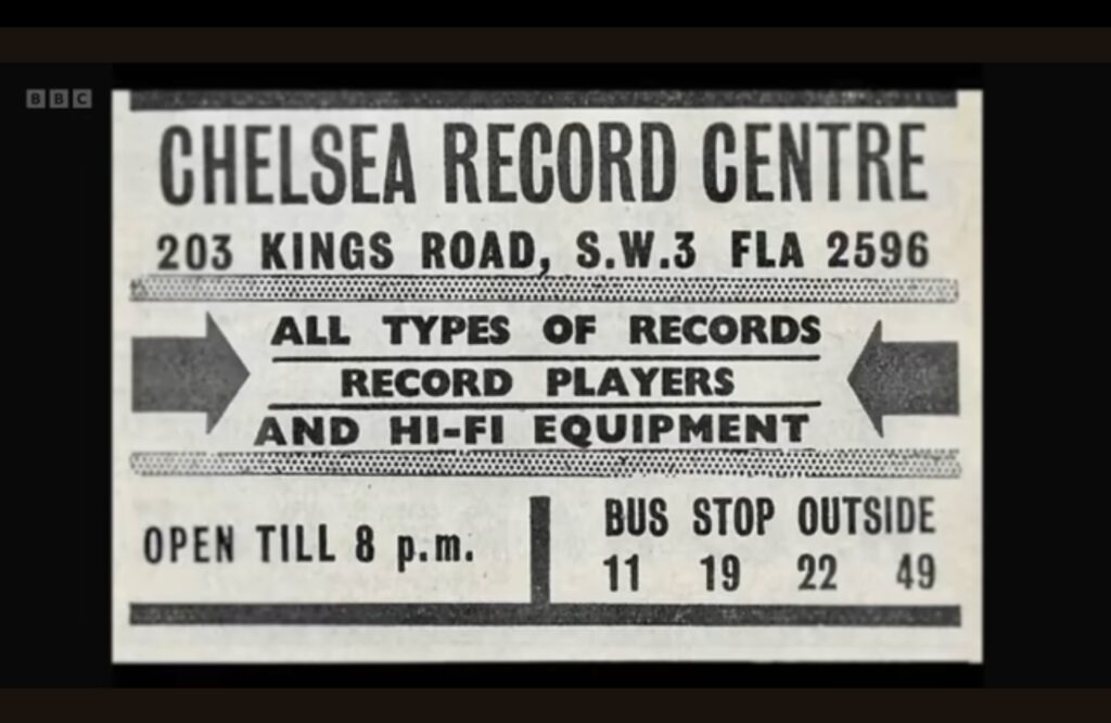 Chelsea record centre in the 80s